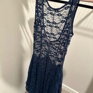 RARE Free People Royal Blue Courtship Dress